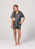 Pijama Short / Camisa Manga Corta Satín Pausa BA