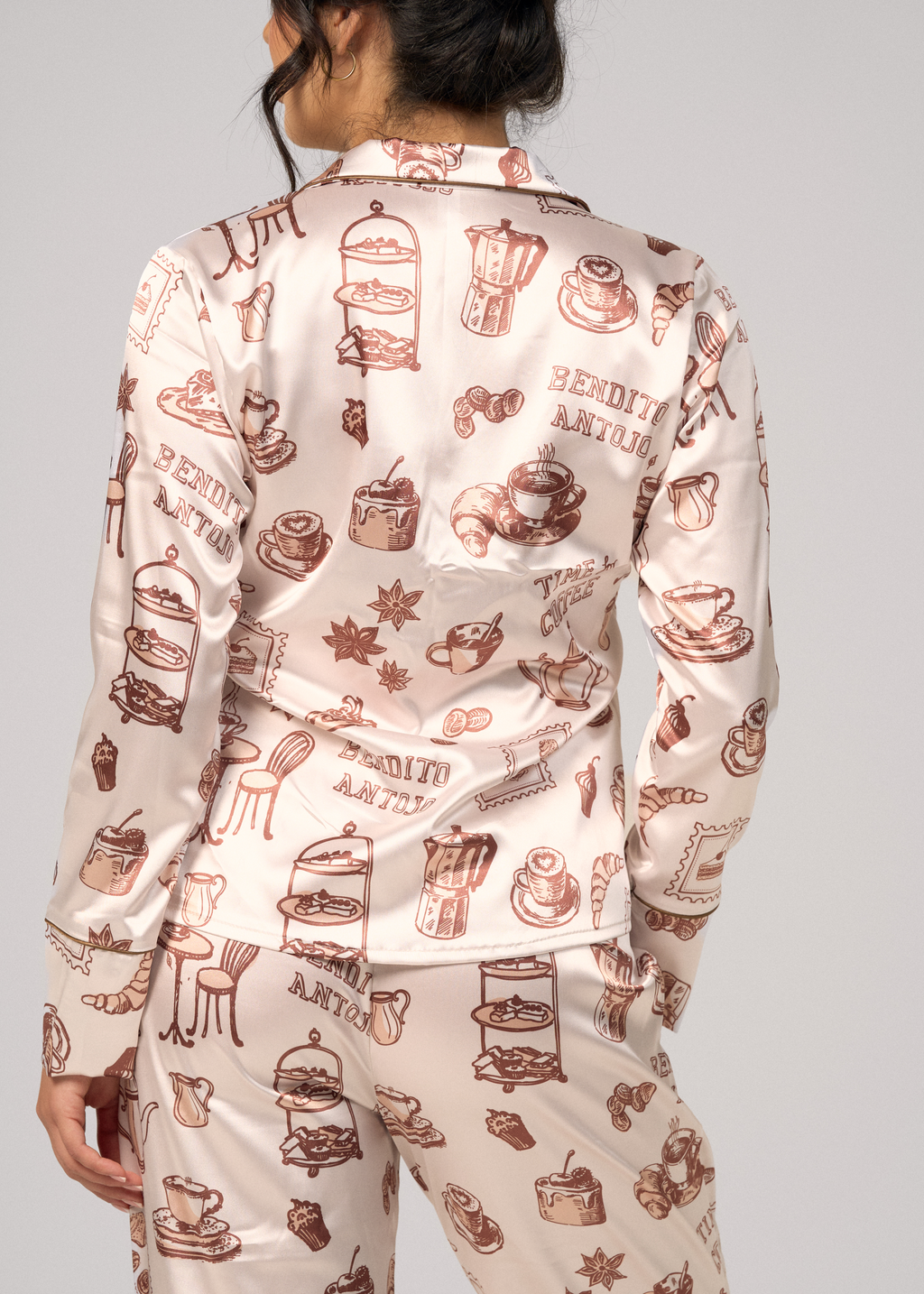 Pijama Pantalón / Camisa Manga Larga Tiempo de Café
