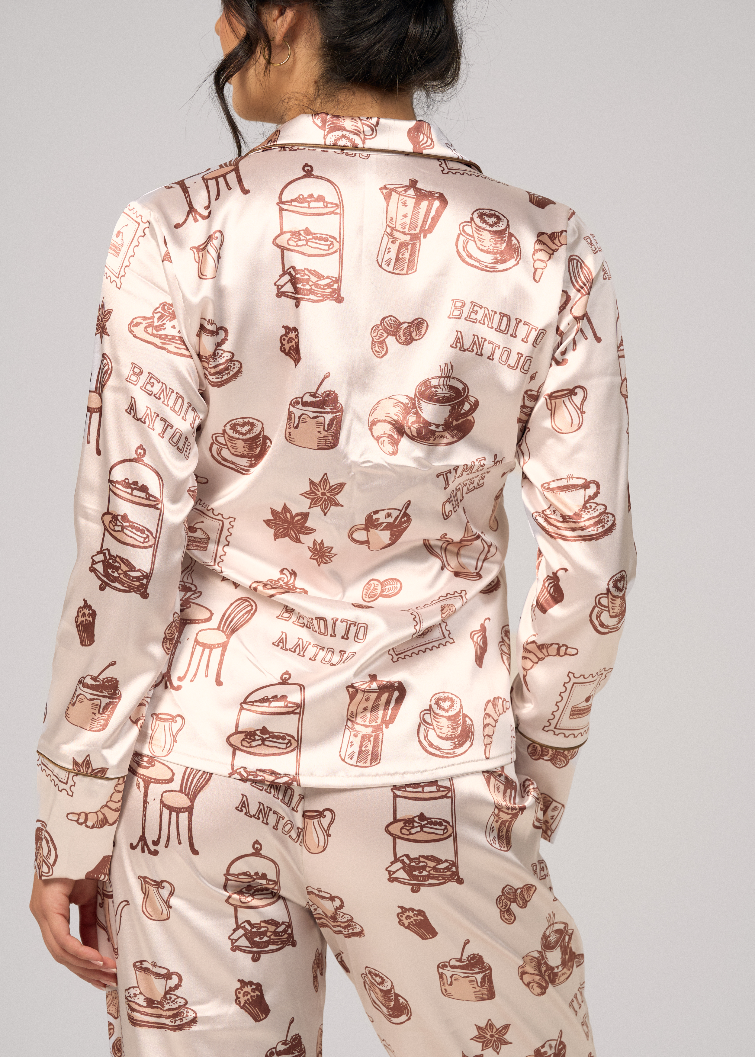 Pijama Pantalón / Camisa Manga Larga Tiempo de Café