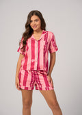 Pijama Short / Camisa Manga Corta No Molestar Rosada