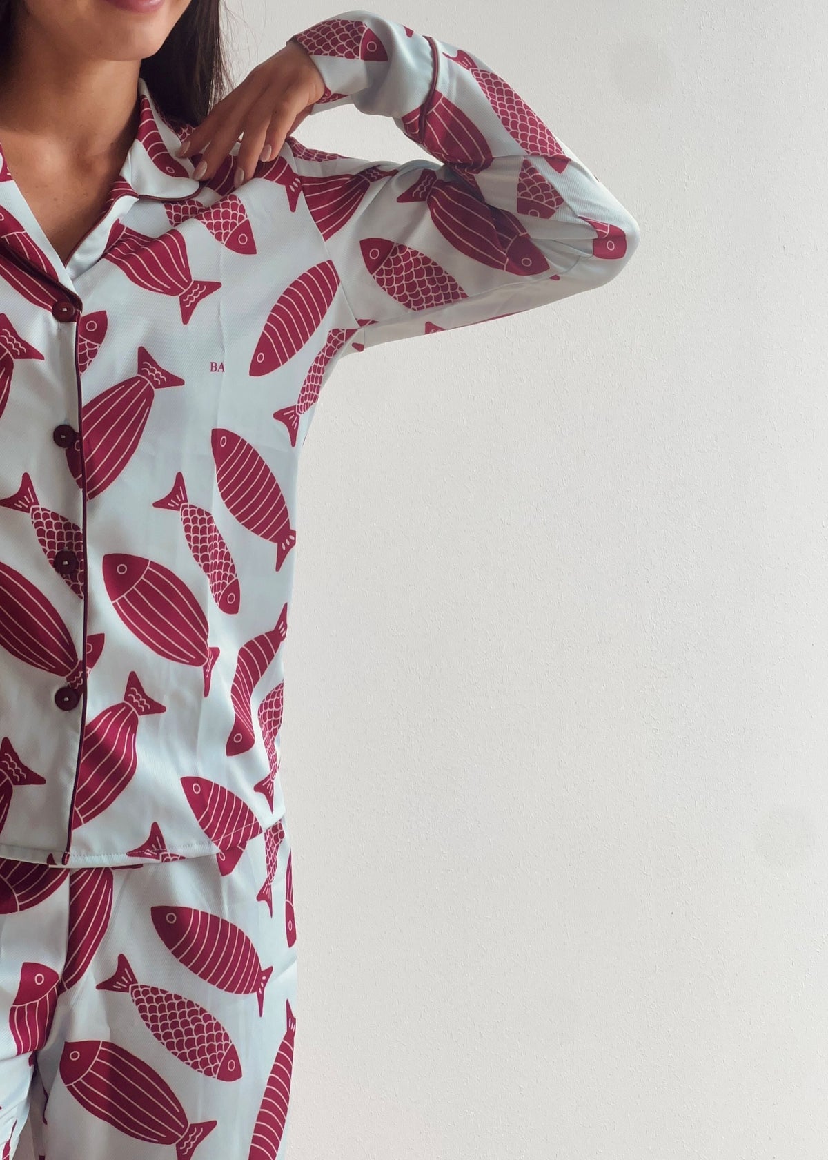 Pijama Pantalón/ Camisa Manga Larga Peces