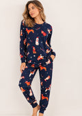Pijama Pantalón / Buzo Navidad Azul