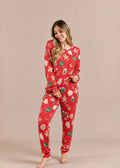 Pijama Pantalón / Buzo Navidad Roja