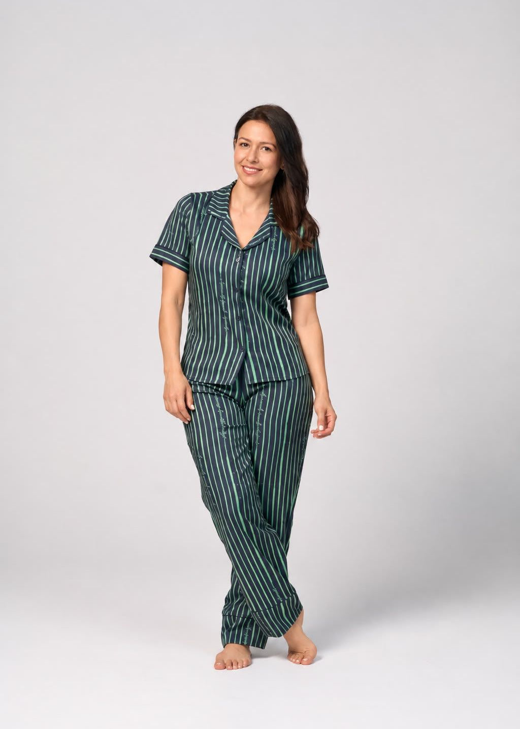 Pijama Pantalón / Camisa Manga Corta Pausa Ba Bendito Antojo