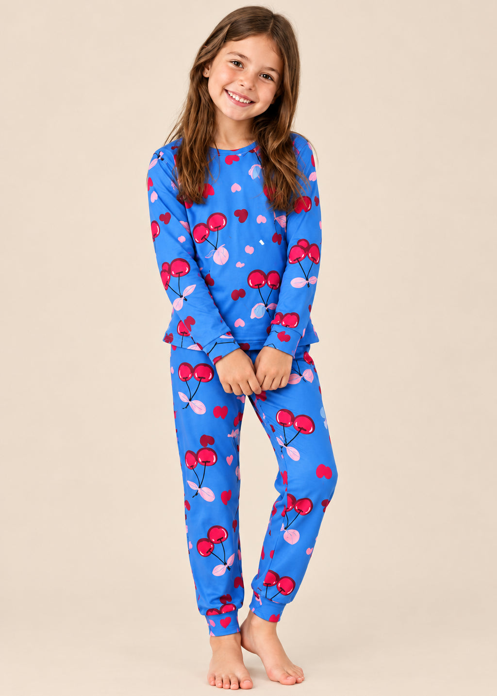 Pijama Pantalón / Buzo Cerezas Blue