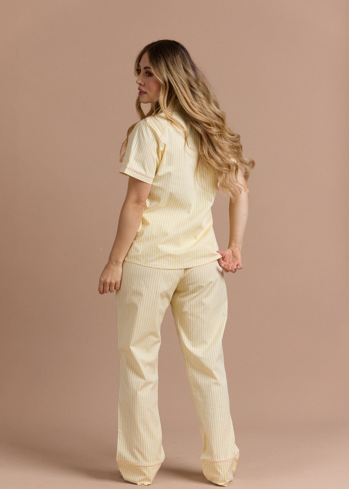 Pijama Pantalón / Camisa Manga Corta Helado de Vainilla