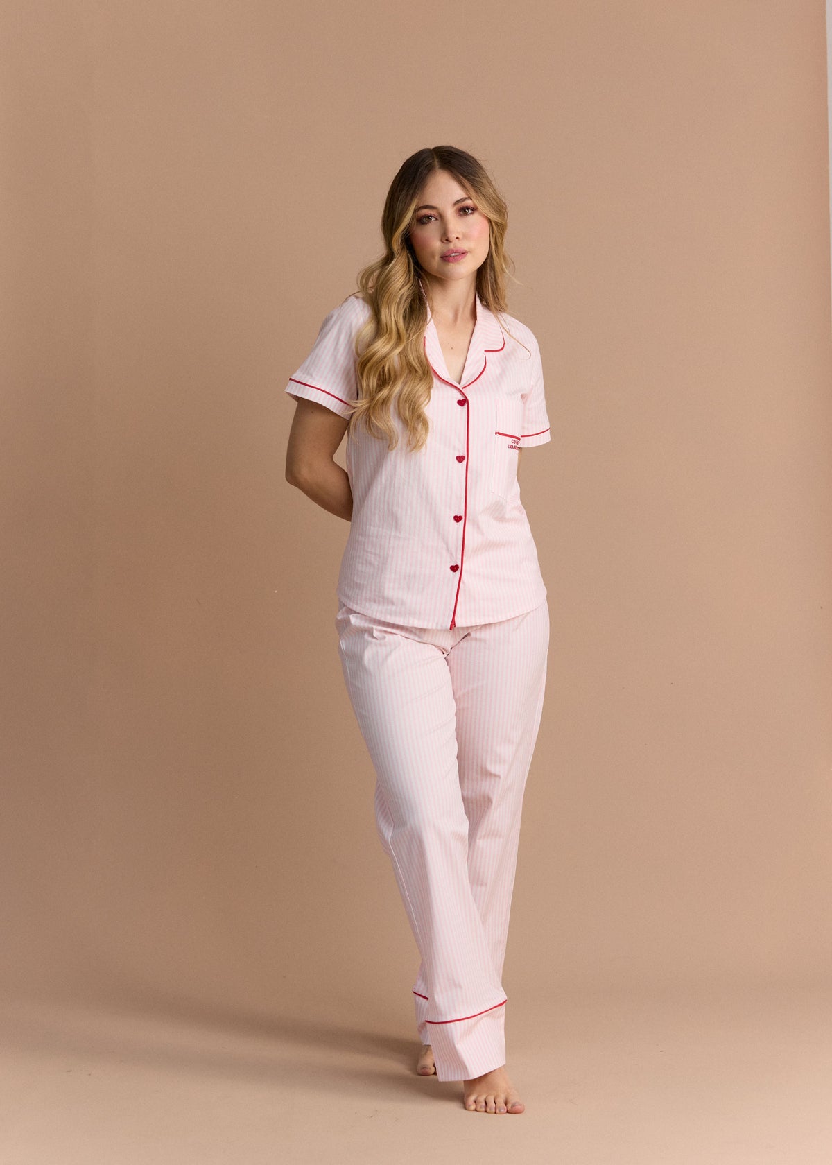 Pijama Pantalón / Camisa Manga Corta Sorbete de Frutos Rojos