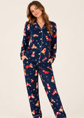 Pijama Pantalón / Camisa Manga Larga Navidad Azul