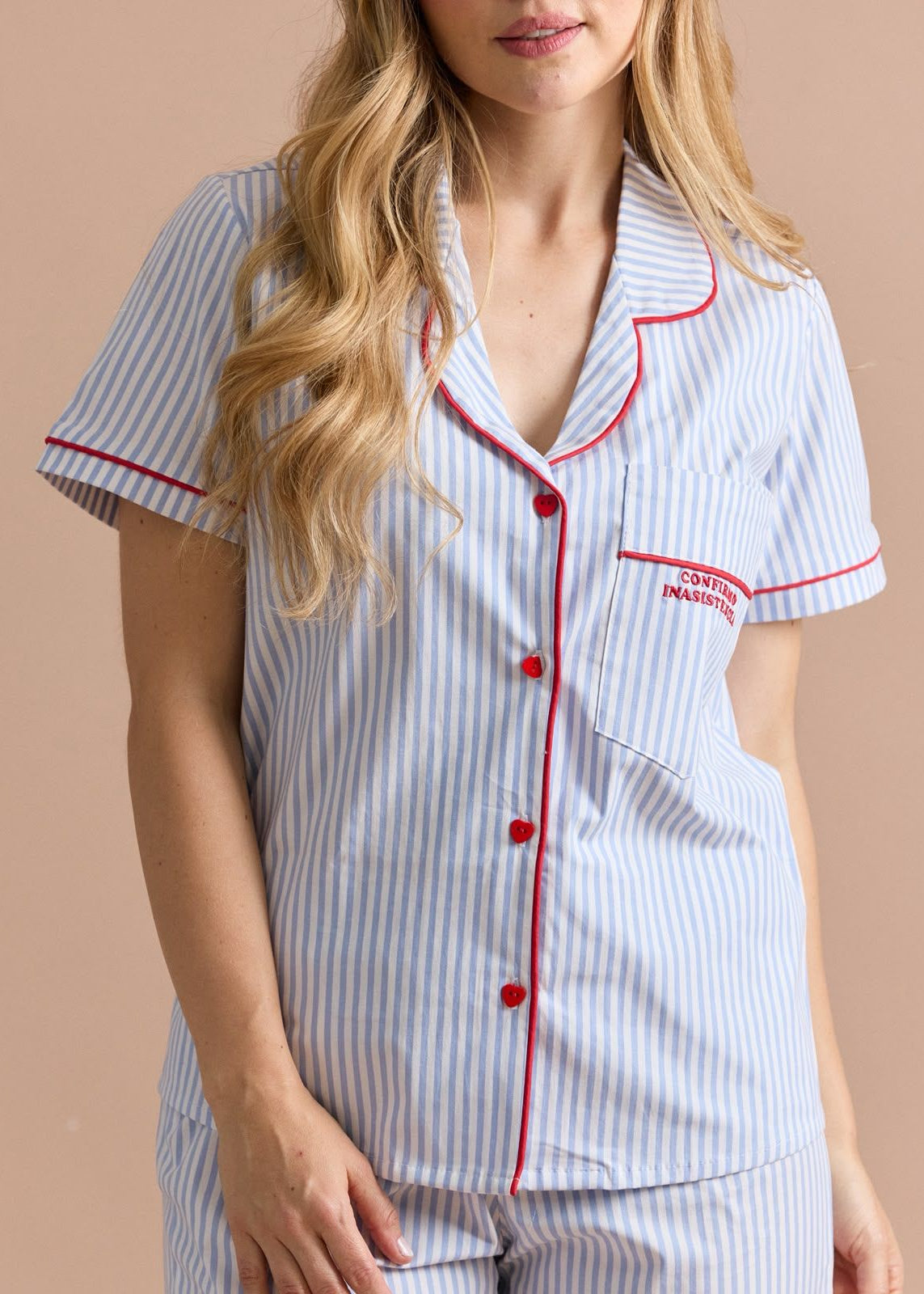 Pijama Short / Camisa Manga Corta Granizado Blue ice