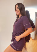 Pijama Short / Camisa Manga Corta Violeta