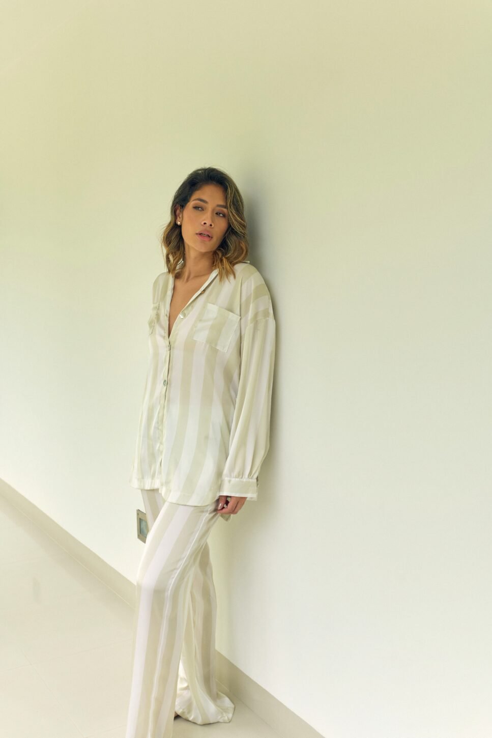 Pijama para mujer Camisa Manga Larga/Pantalón Bohemia