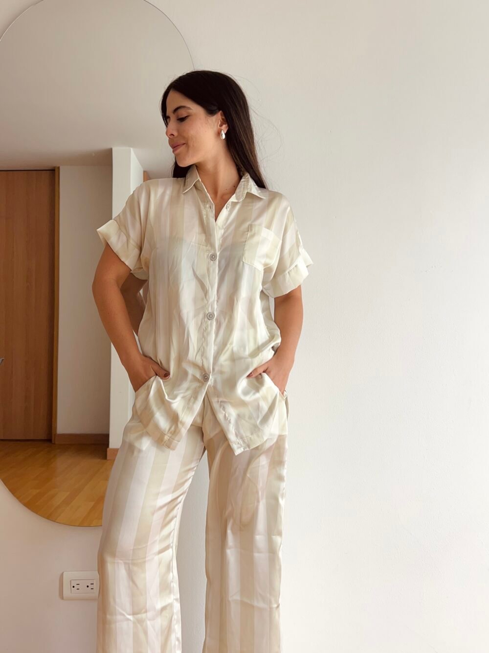 Pijama para mujer Camisa Manga Corta/Pantalón Bohemia