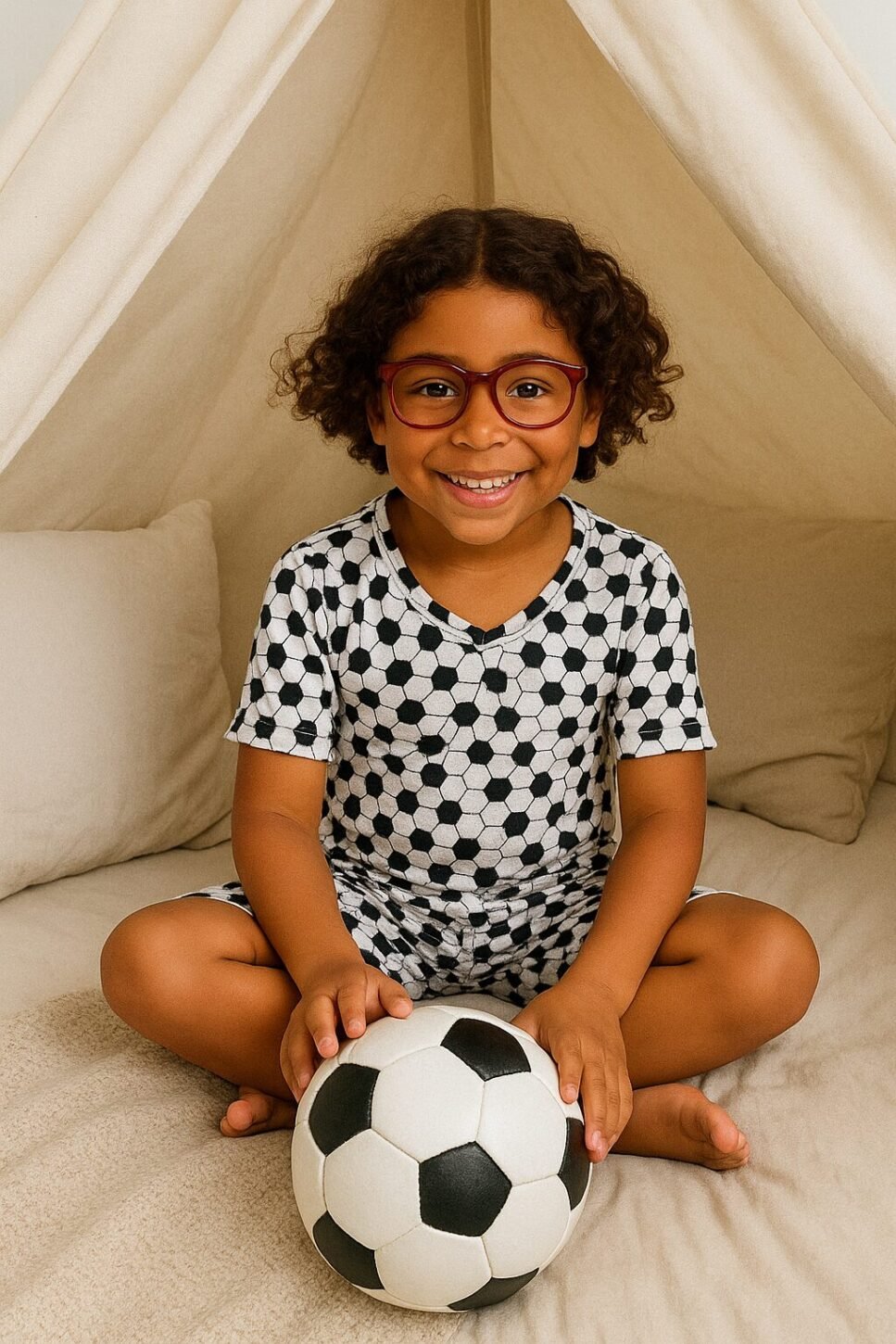 Pijama para Niños Conjunto Fútbol Bermuda + Camiseta